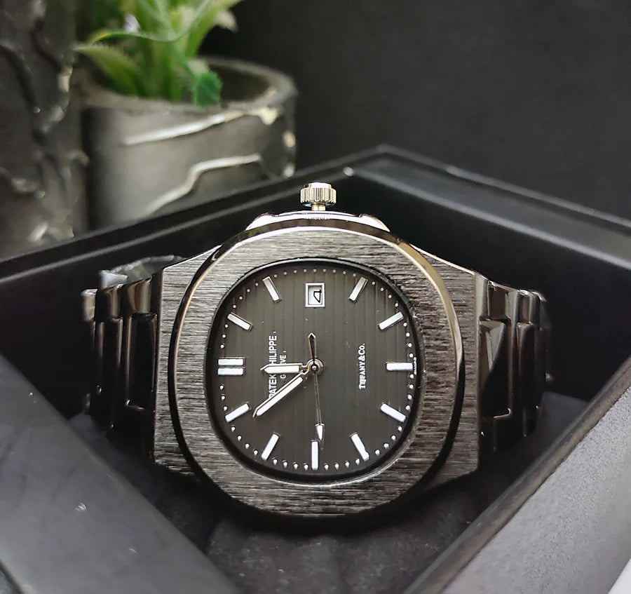 P.P Nautila ( BLACK CHAIN + BLACK DIAL)